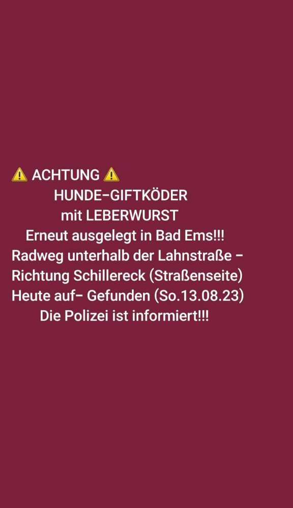 Giftköder-Wieder Giftköder in Bad Ems-Profilbild