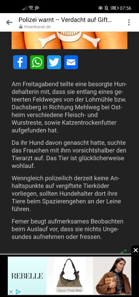 Giftköder-Verdacht auf Giftköder in Wurst-Profilbild