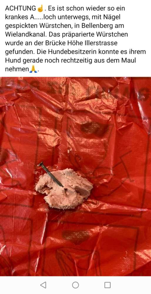 Giftköder-Warnung Wurst mit Nägeln-Profilbild