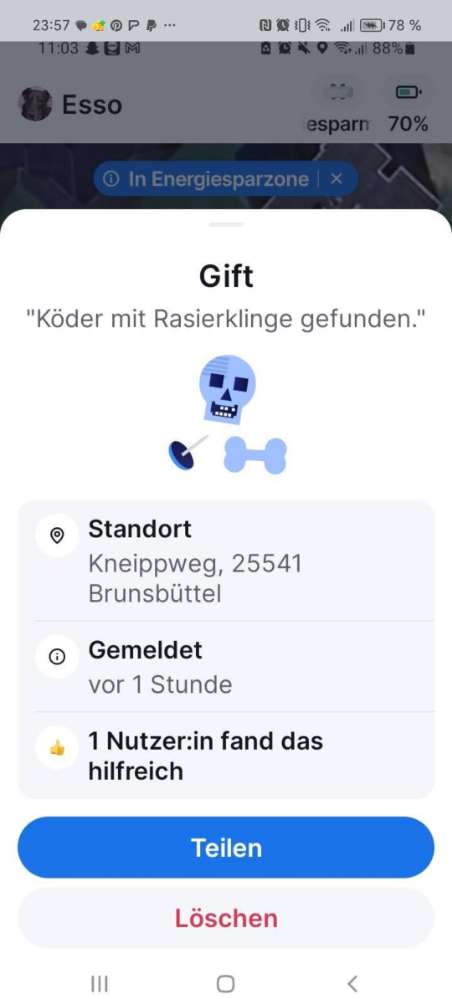 Giftköder-Köder mit Rasierklingen-Profilbild