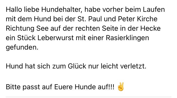 Giftköder-Mit Rasierklingen bestückte Wurst-Profilbild