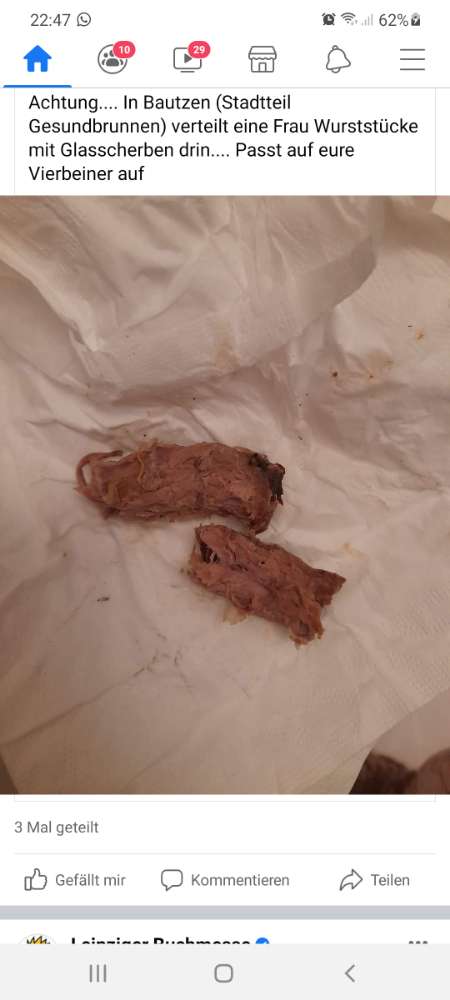 Giftköder-Wurst mit Glasscherben-Profilbild