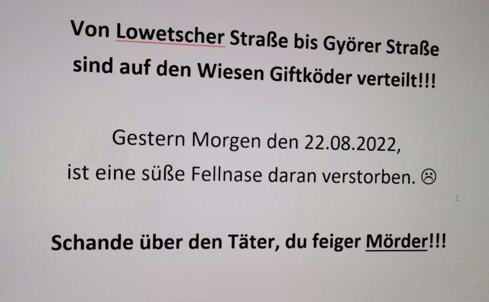 Giftköder-Györer Straße Giftköder gesichtet-Profilbild