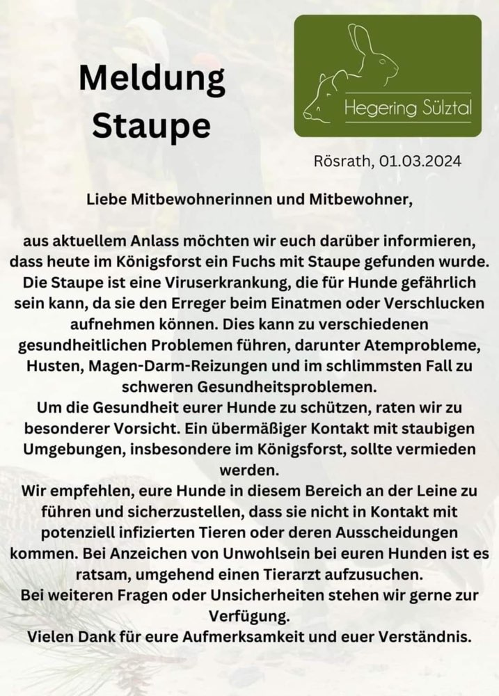 Giftköder-Staupe im Königsforst-Profilbild