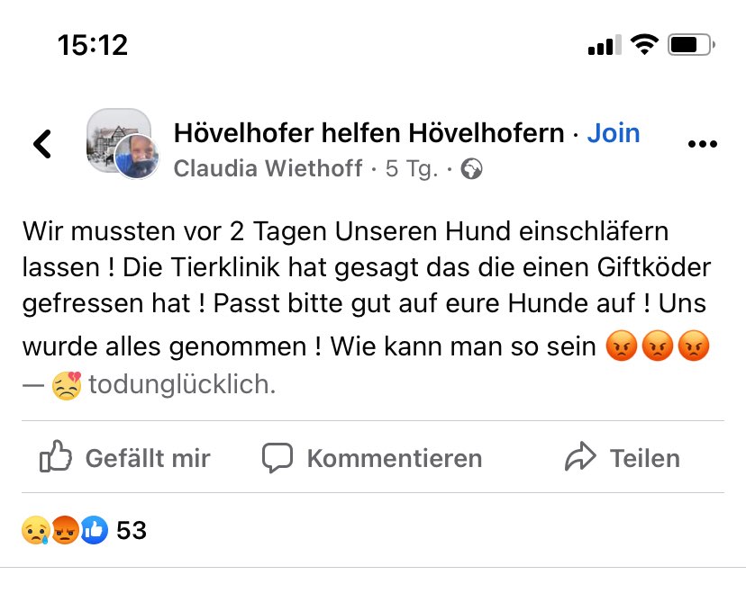 Giftköder-Vergifteter Hund-Profilbild
