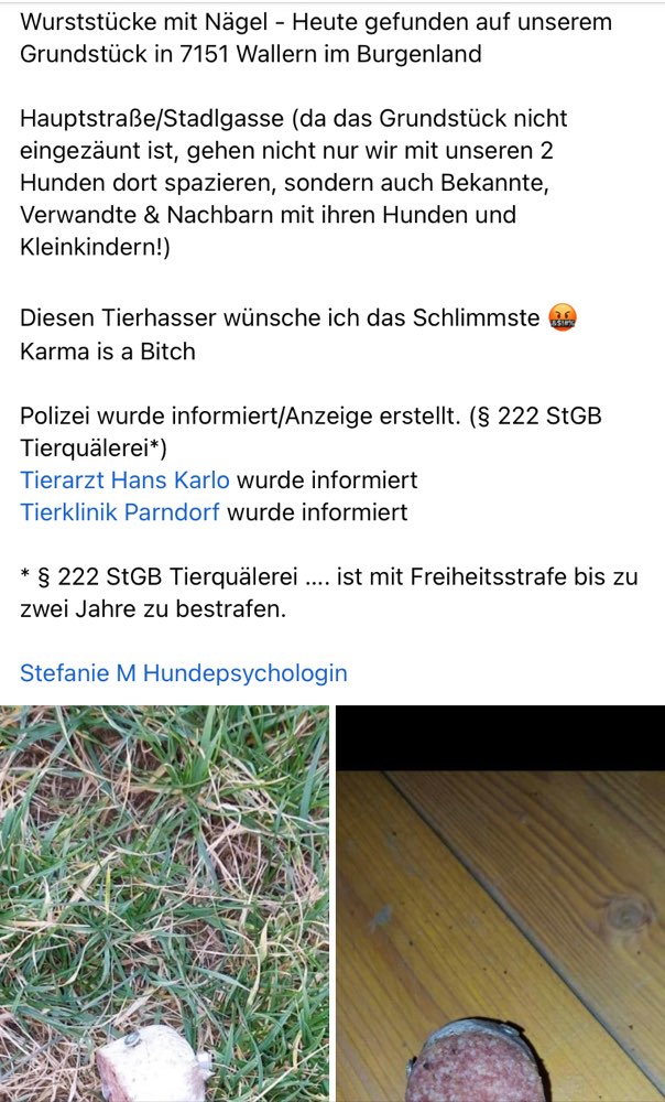 Giftköder-Wurst mit Nägeln-Profilbild