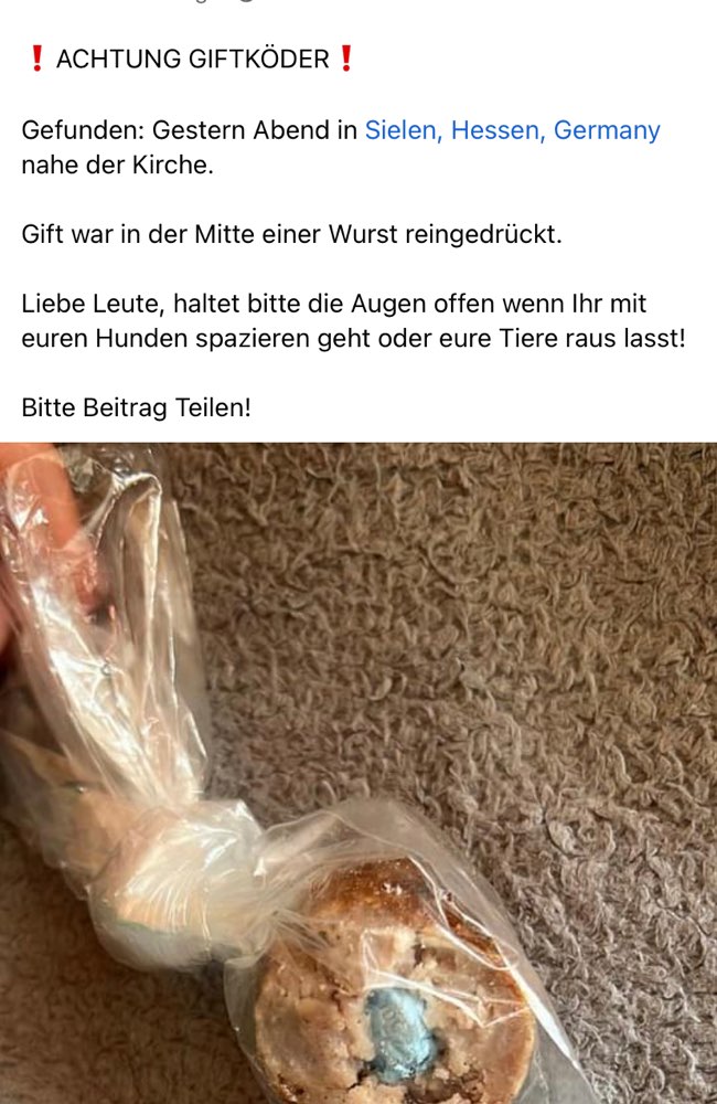 Giftköder-Wurst mit Gift-Profilbild