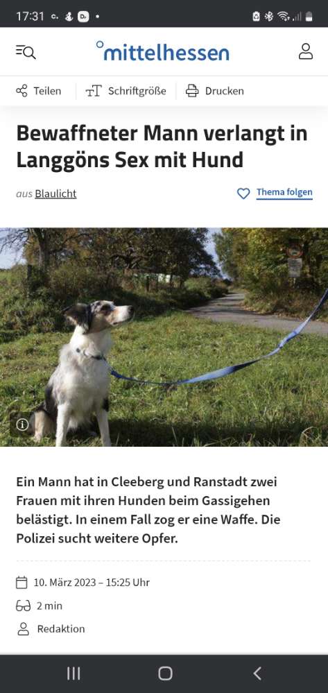 Giftköder-Sexuelle Handlungen am Hund-Profilbild