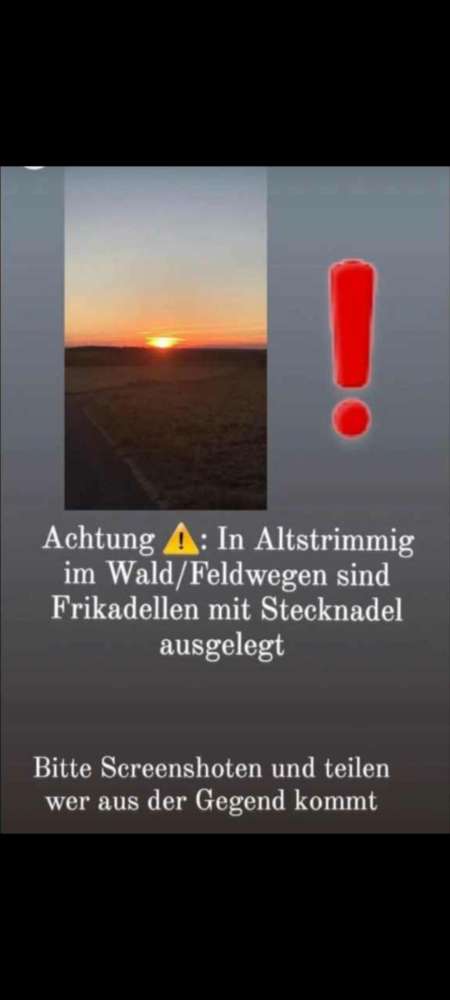 Giftköder-Frikadellen mit Stecknadeln am Wegrand-Profilbild