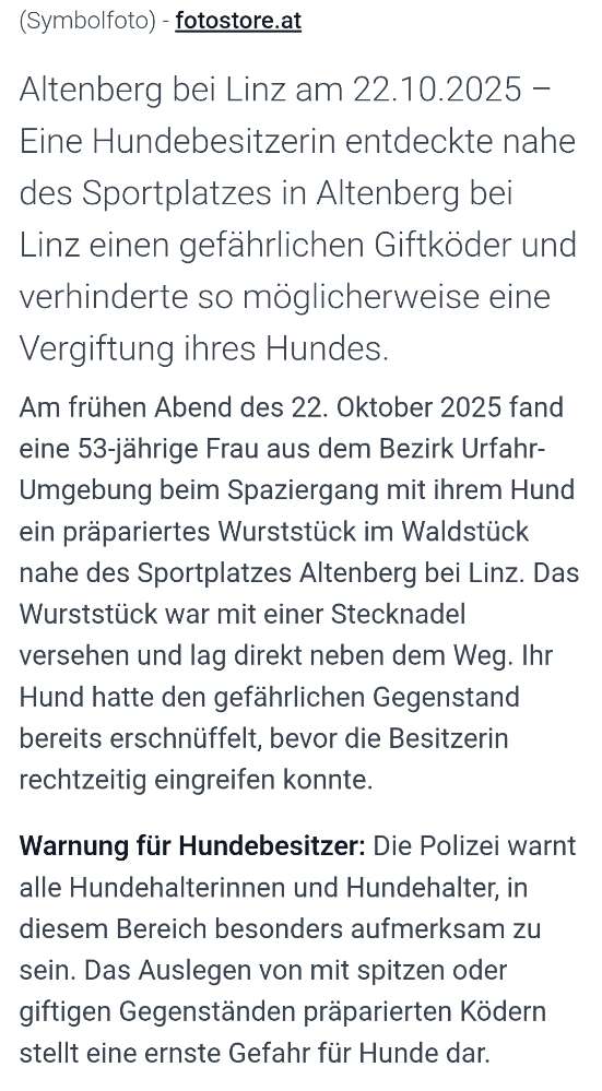 Giftköder-Wurst mit Stecknadel-Profilbild