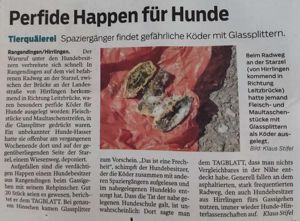 Giftköder-Maultaschen mit Scherben bestückt.-Profilbild