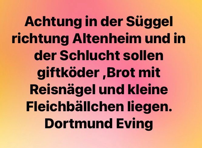 Giftköder-Giftköderwarnung Süggel-Profilbild
