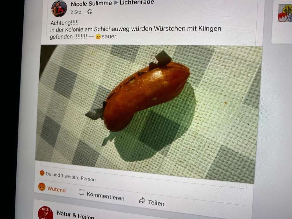 Giftköder-Rasierklingen in Wurst-Profilbild