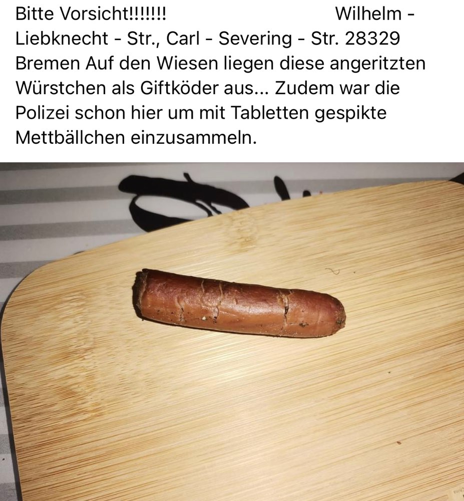 Giftköder-Präparierte Würstchen-Profilbild