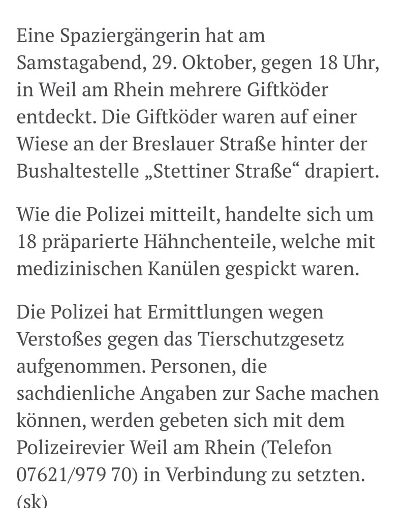 Giftköder-Hähnchen mit Kanülen-Profilbild