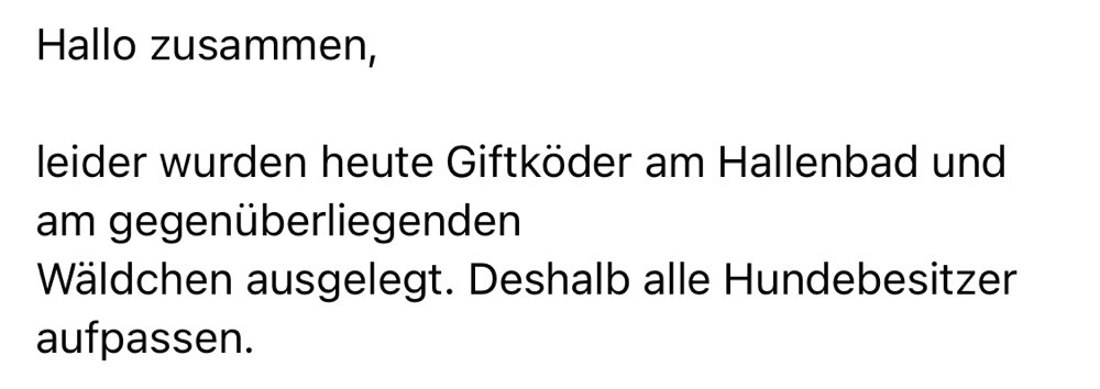 Giftköder-Giftköder am Hallenbad und gegenüberliegendem Waldstück-Profilbild