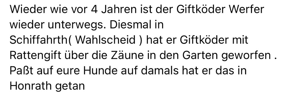 Giftköder-Giftköder werden in Höfe geworfen-Profilbild