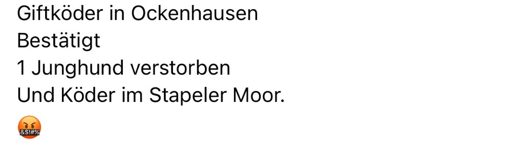 Giftköder-Giftköder in Ockenhausen / Stapeler Moor-Profilbild