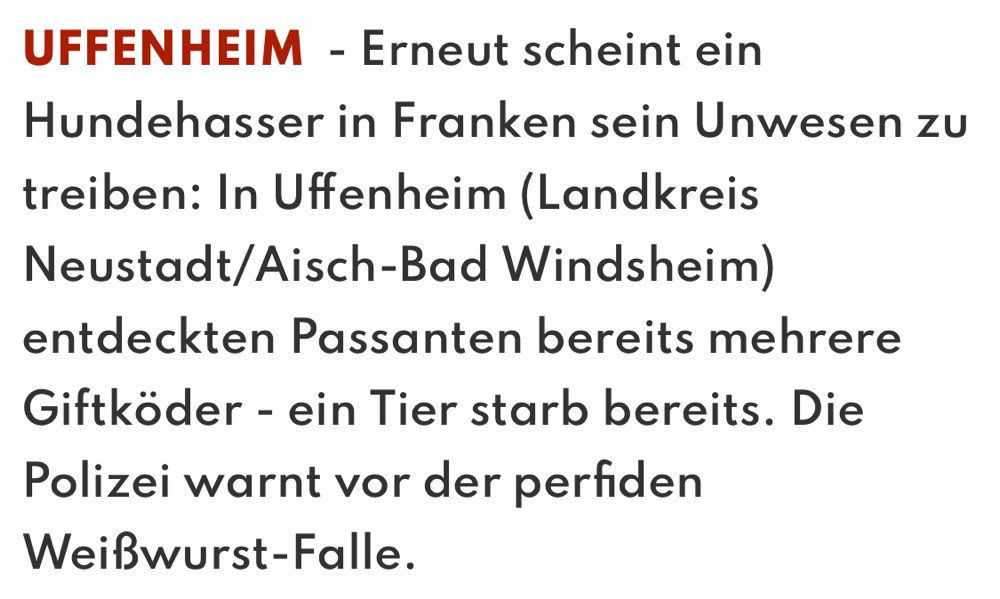 Giftköder-Immer wieder Giftköder seit Anfang August-Profilbild