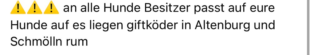 Giftköder-Giftköderalarm in Altenburg und Schmölln-Profilbild