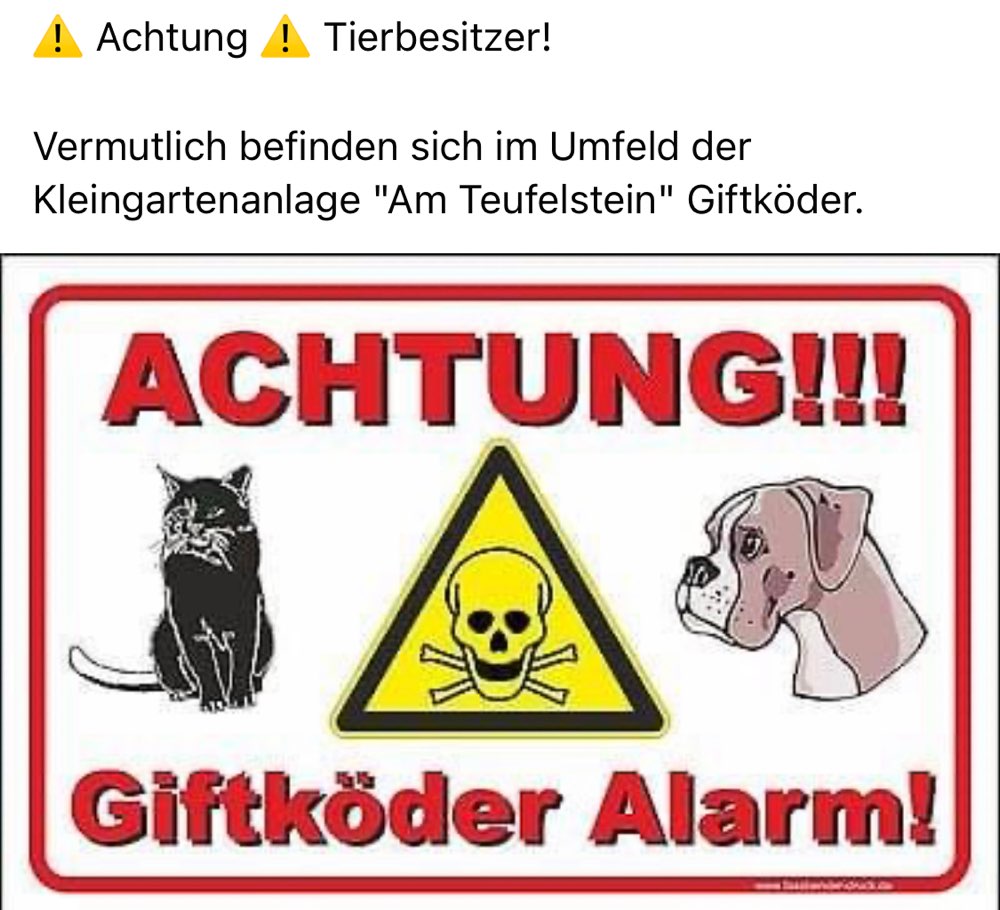 Giftköder-Giftköder um die Kleingartenanlage-Profilbild