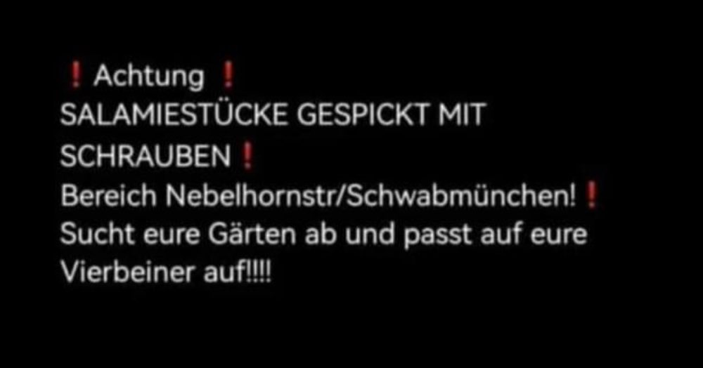 Giftköder-Wurst mit Schrauben-Profilbild