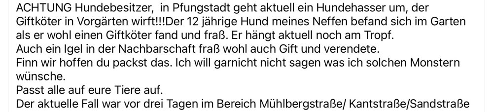 Giftköder-Unbekannte werfen Giftköder auf Grundstücke-Profilbild