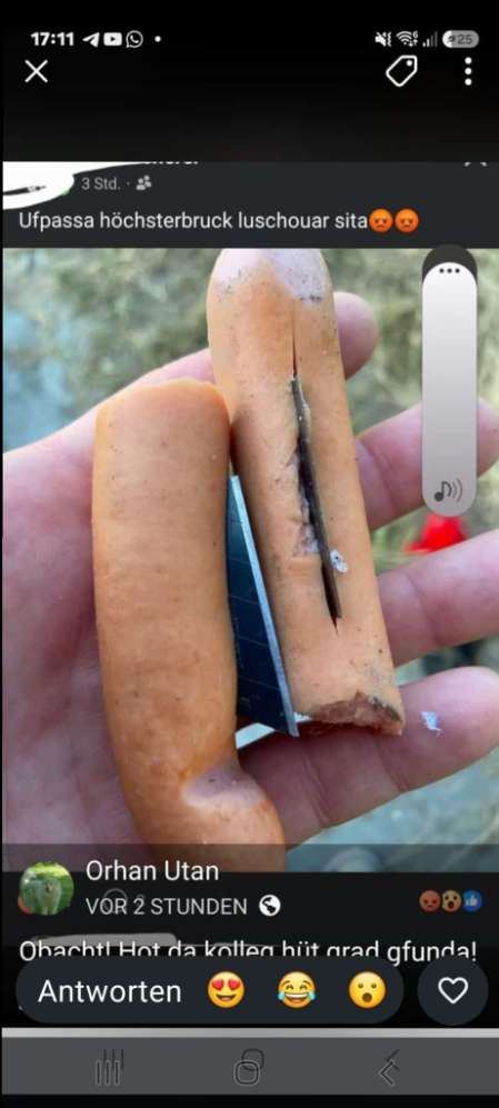 Giftköder-Wurststücke mit Rasierklinge-Profilbild