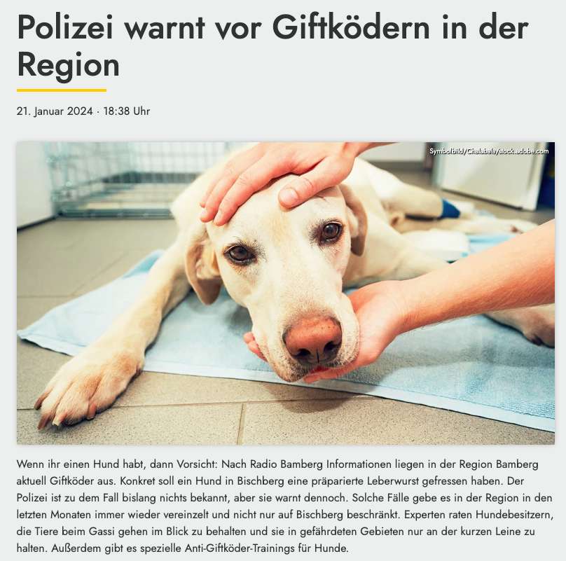 Giftköder-Giftköder - Ploizei warnt -Profilbild