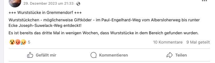 Giftköder-Ausgelegte Würste-Profilbild