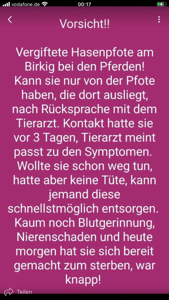 Giftköder-Hasenpfoten evtl vergiftet-Profilbild