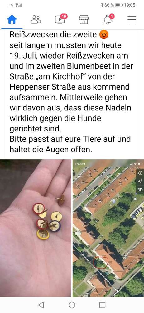 Giftköder-Reißzwecken am Kirchgang-Profilbild