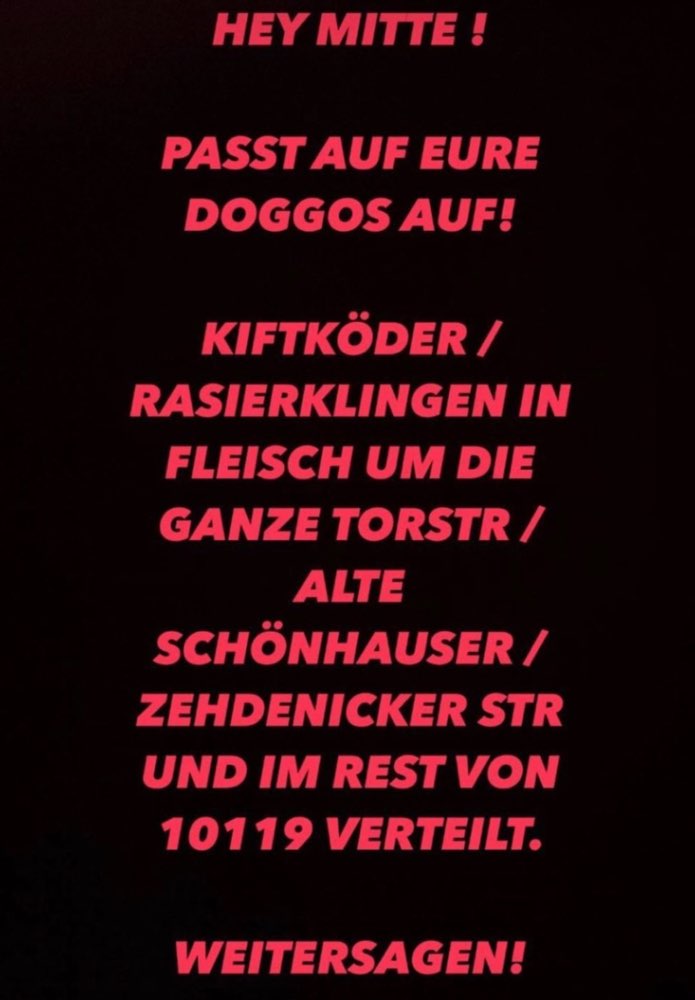 Giftköder-Giftköder, Rasierklingen in Fleisch-Profilbild