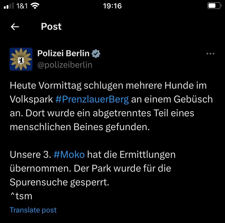 Giftköder-Polizei sperrt Volkspark wegen Ermittlungen-Profilbild