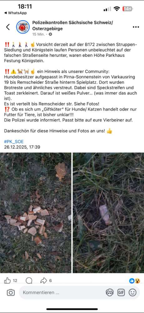 Giftköder-Brotreste, Speck, weißes Pulver-Profilbild