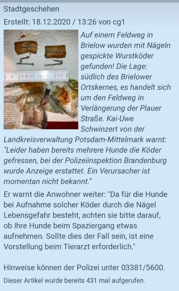 Giftköder-Köder mit Nägel-Profilbild