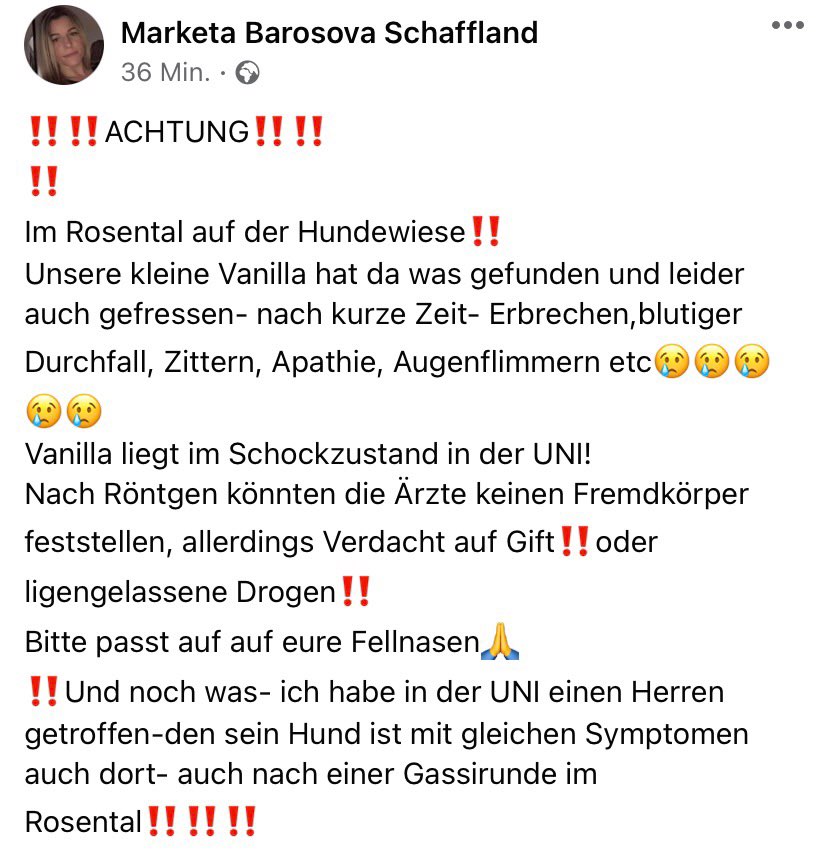 Giftköder-Giftköder auf Hundewiese Rosental - vergifteter Hund-Profilbild