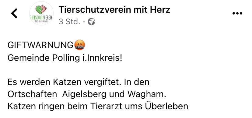 Giftköder-Vergiftete Katzen-Profilbild