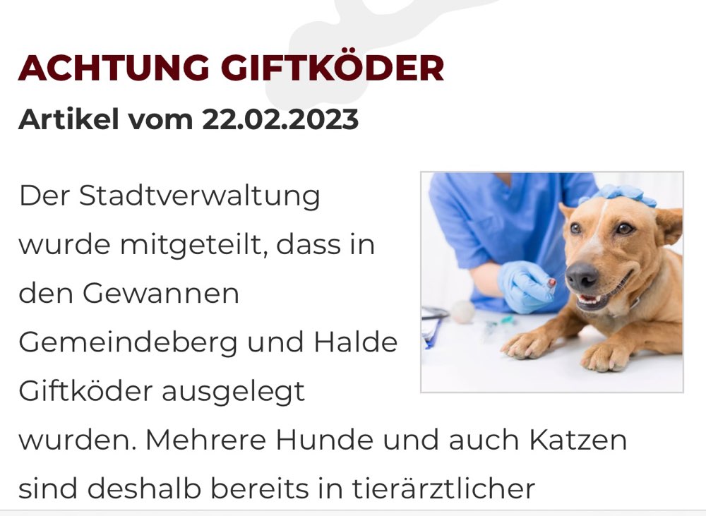 Giftköder-Gemeinde warnt vor Giftköder-Profilbild