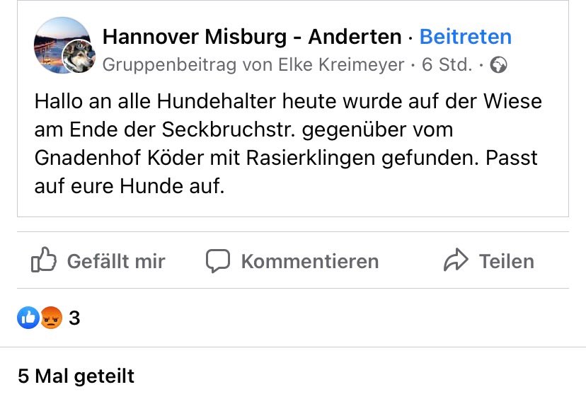 Giftköder-Rasierklingen in Köder-Profilbild