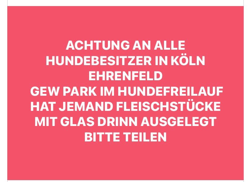 Giftköder-Fleischstücke mit Glas-Profilbild