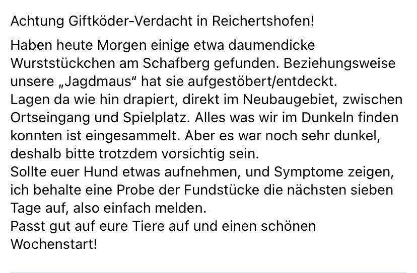 Giftköder-Ausgelegte Wurststücke-Profilbild