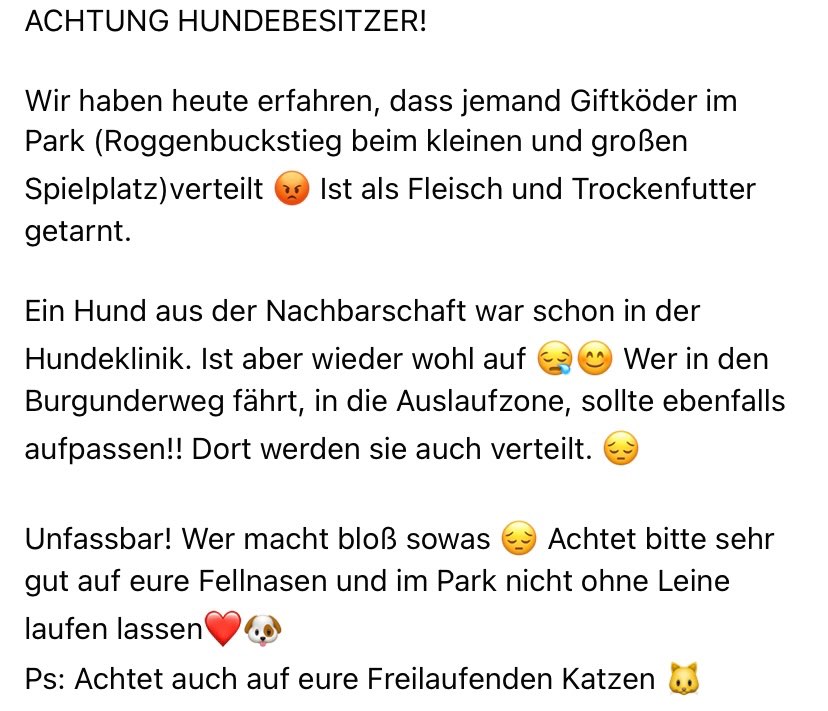 Giftköder-Giftköder gefunden / Fleisch mit Trockenfutter-Profilbild