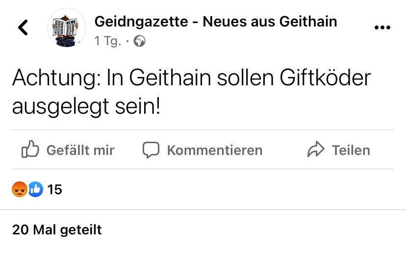 Giftköder-Zeitung warnt vor Giftködern-Profilbild