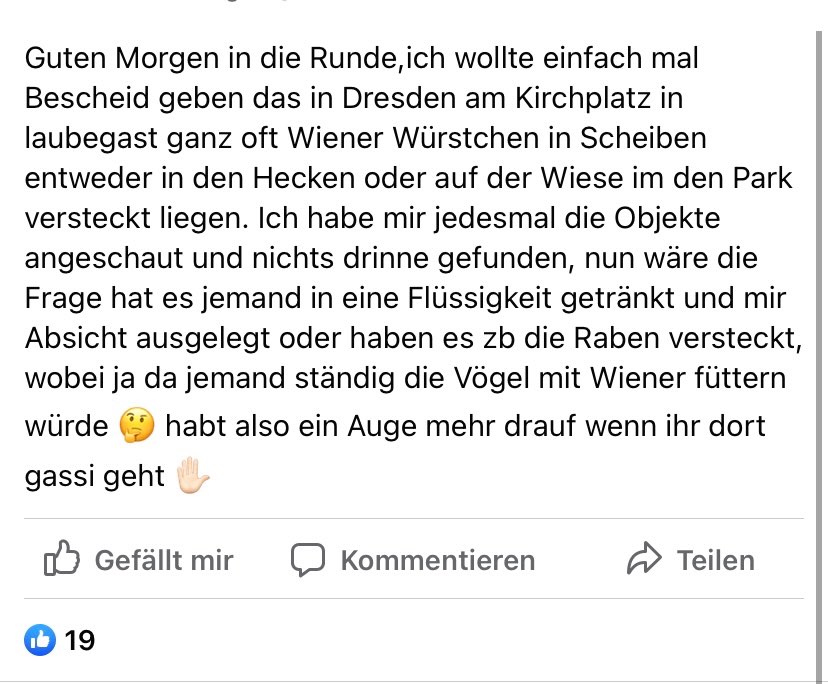 Giftköder-Verstecke Würste.-Profilbild