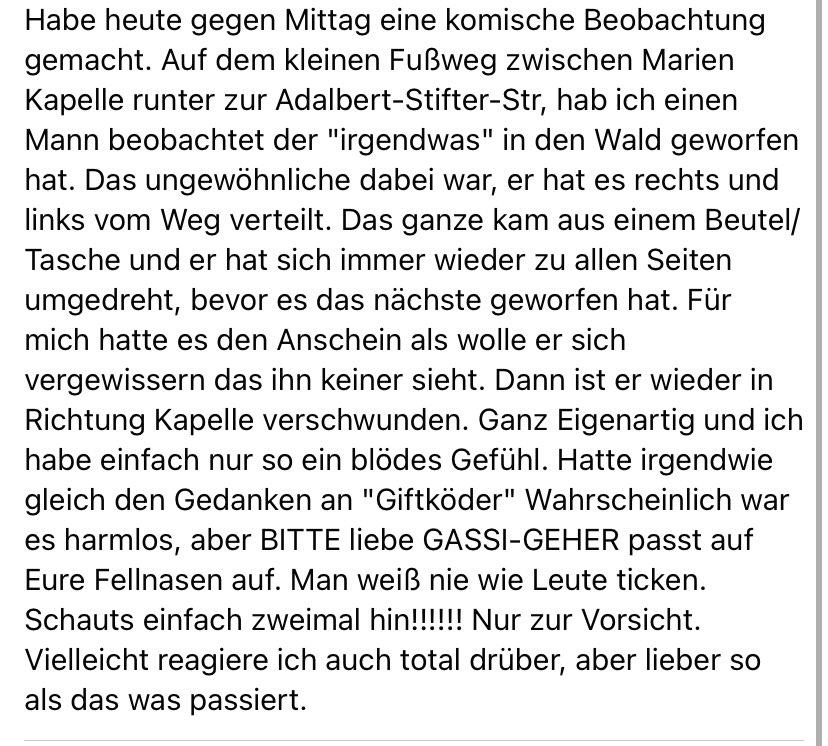 Giftköder-Mann verteilt vermutlich Giftköder-Profilbild