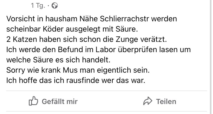 Giftköder-Giftköder mit Säure - 2 verletze Katzen-Profilbild