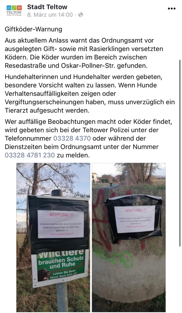 Giftköder-Ordnungsamt warnt vor Giftköder-Profilbild