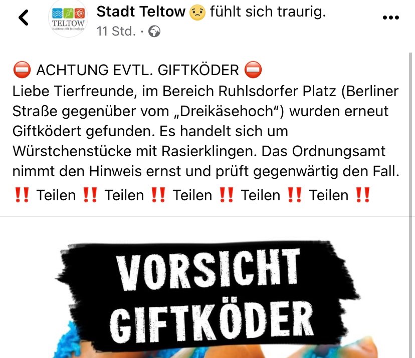 Giftköder-Stadt bestätigt Giftköder-Profilbild