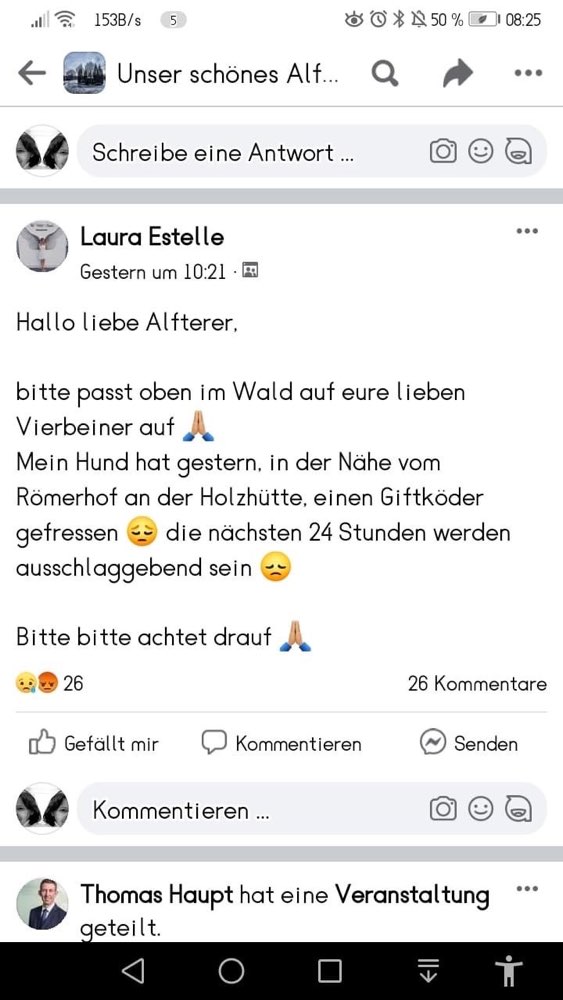 Giftköder-Ausgelegte Giftköder - Hund vergiftet-Profilbild